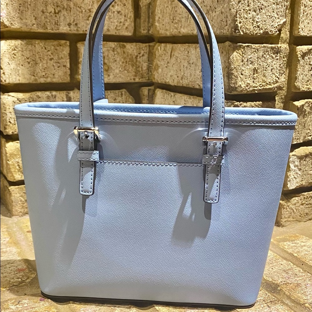 Michael Kors blue leather tote bag - Picture 2 of 3